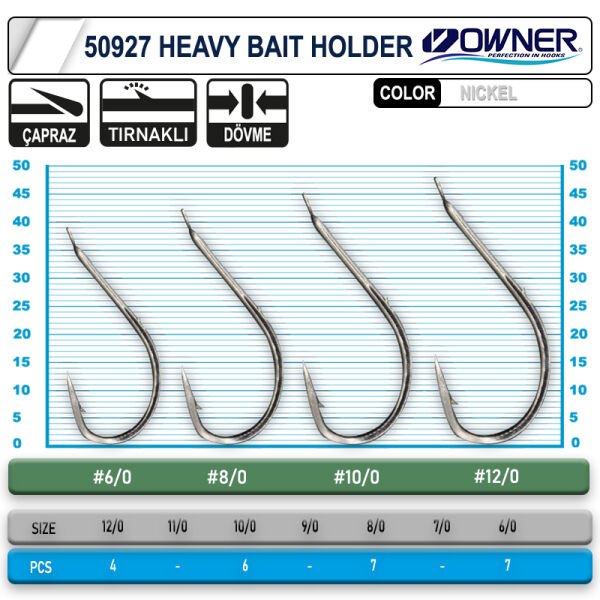Owner 50927 Heavy Baitholder White İğne 10-0