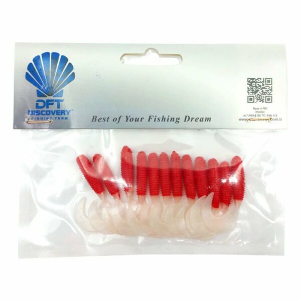 DFT Yumuşak Yem  5cm 1,2g R:114 Kırmızı Beyaz 1/12