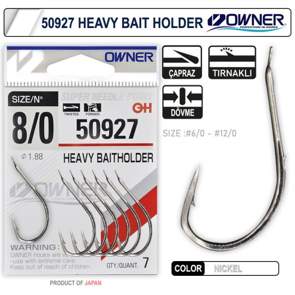 Owner 50927 Heavy Baitholder White İğne 6-0