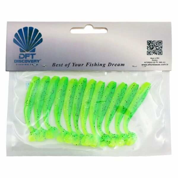 DFT Yumuşak Yem 6,5cm 1.6g R:11 Yeşil Simli 1/12