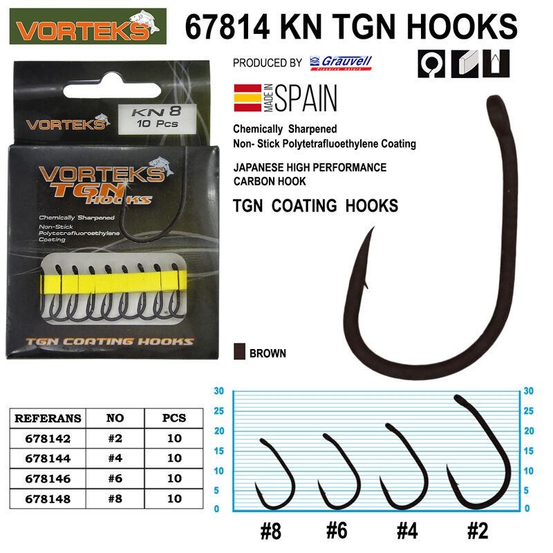 Vorteks 67814 KN Tgn Sazan İğnesi 10 Adet 6