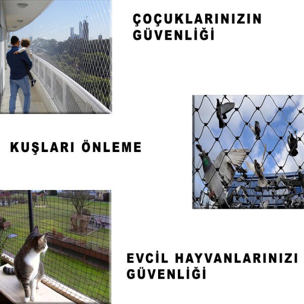 BALKON AĞI 100 MT KIRMIZI