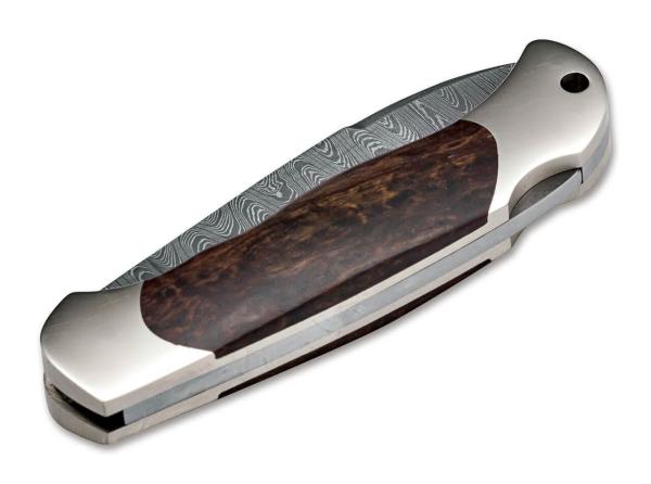 Böker Manufaktur Junior Scout Spearpoint Curly Birch Damascus Çakı