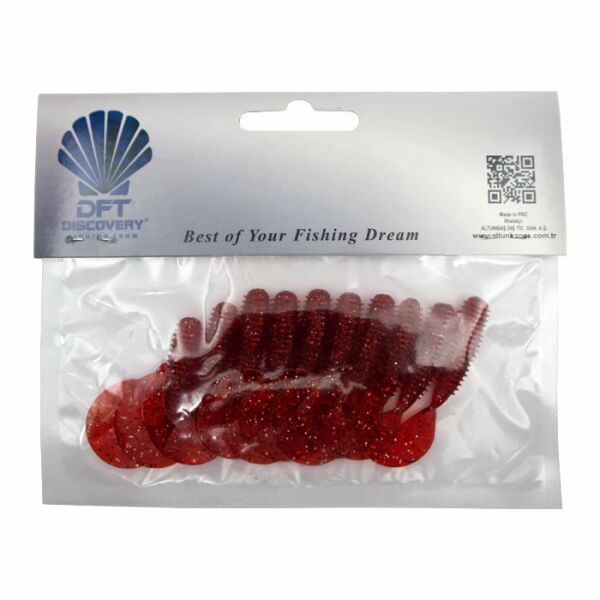DFT Yumuşak Yem  6 cm 2 g R:041 Kırmızı Simli 1/10