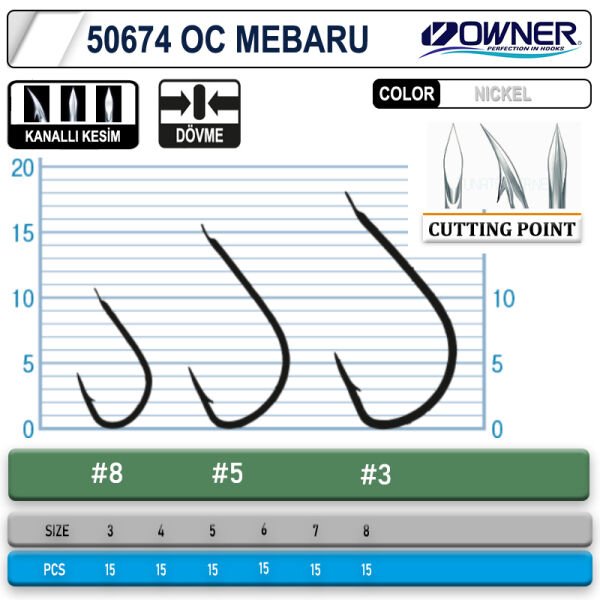 Owner 50674 Cut Mebaru White İğne 8