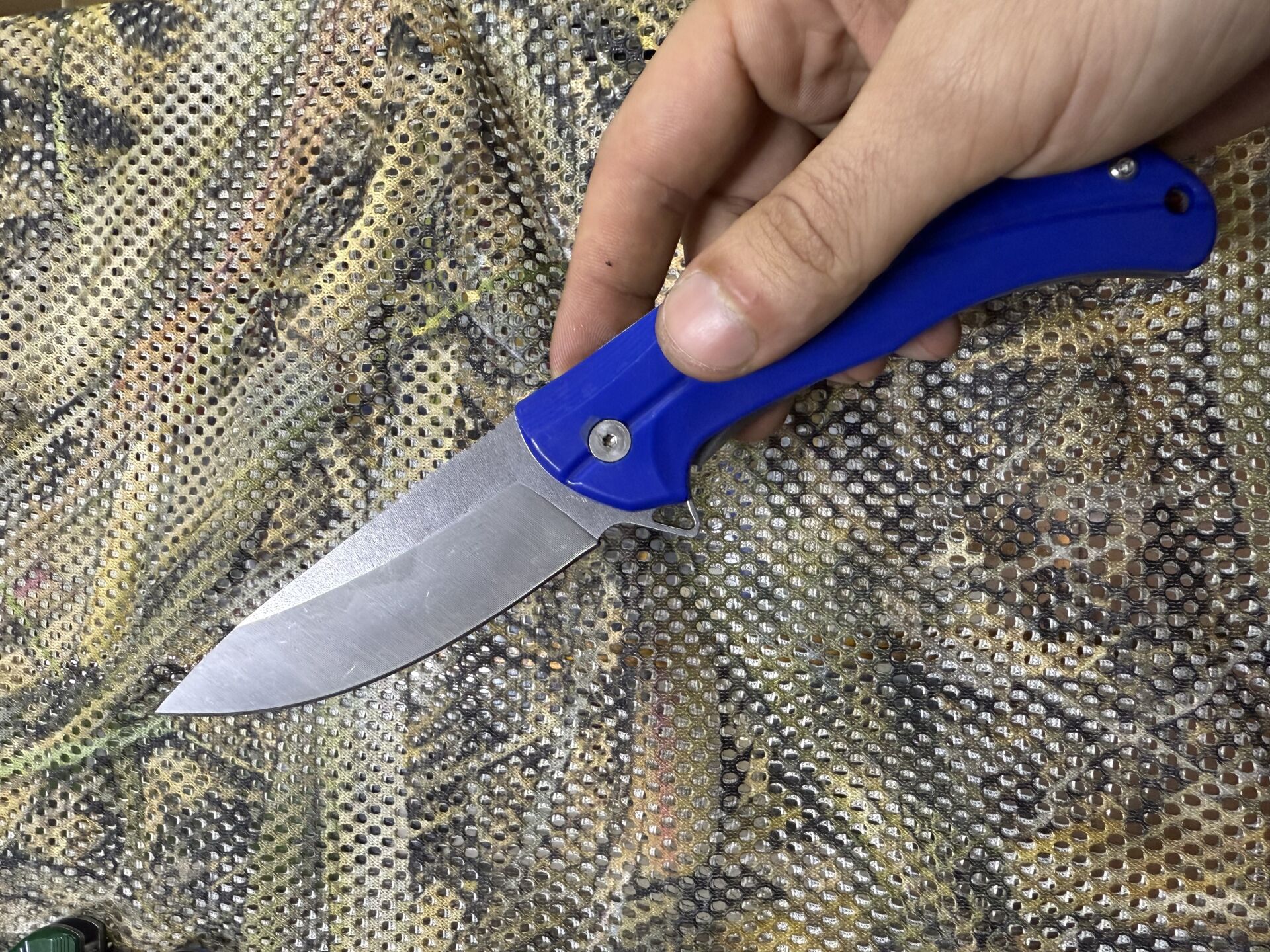 El Yapımı Paslanmaz Mavi Çakı