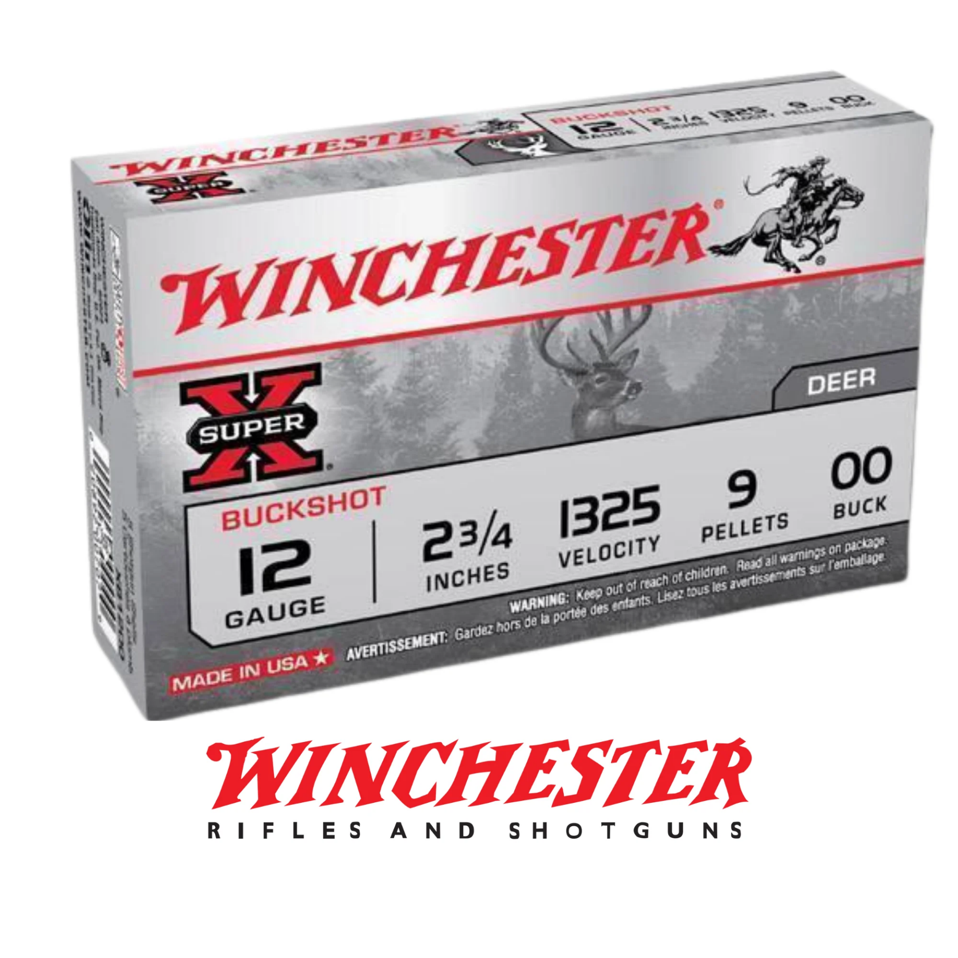 Winchester Super-X Buckshot 9 Pellets 12 Kalibre Av Fişeği