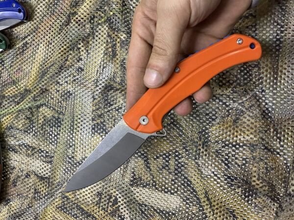 El Yapımı Paslanmaz Turuncu Çakı