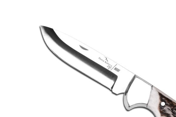 Bora 210 BPA Ergonomik Yuvarlak Uçlu Geyik Boynuzu Saplı Çakı