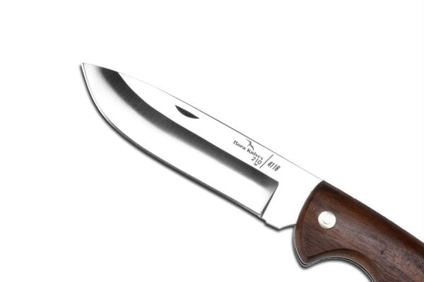 Bora 210 CB Ergonomik Yuvarlak Uçlu Ceviz Ağacı Saplı Çakı