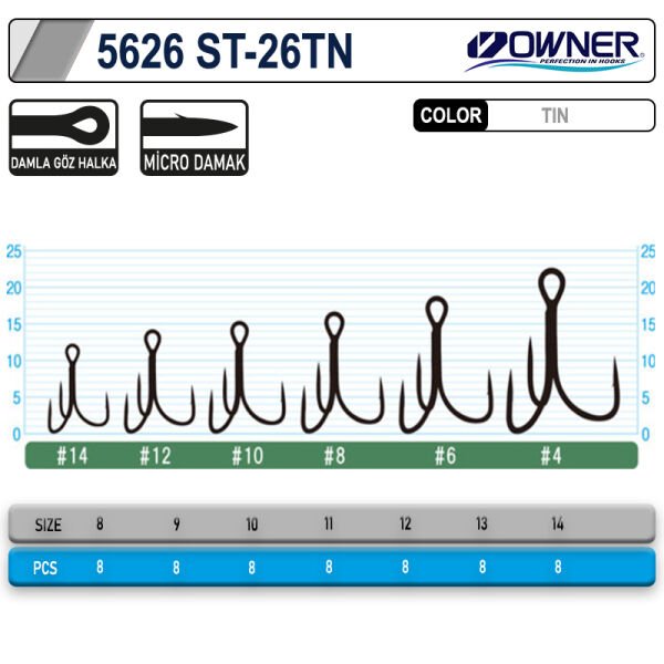 Owner 5626 St-26tn Tin Çarpma İğne 14