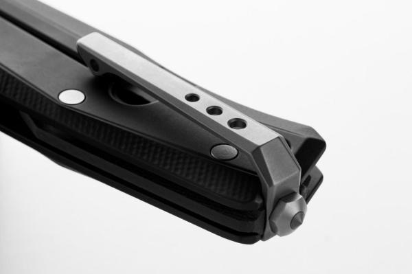 Lionsteel MT01A BS Myto Stone Washed M390 Blade, Black Aluminum Handle Çakı