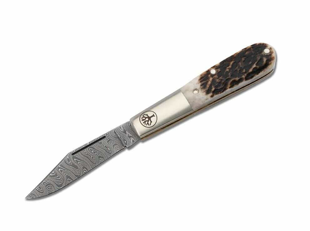 Böker Manufaktur Barlow Staghorn Damast Çakı