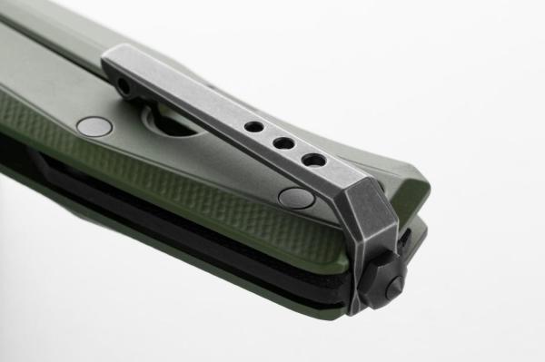 Lionsteel MT01A GB Myto Old Black M390 Blade, Green Aluminium Handle Çakı