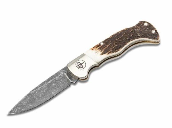 Böker Manufaktur Folding Hunter Staghorn Dark Stonewash Çakı