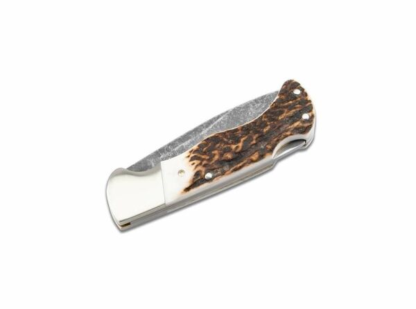 Böker Manufaktur Folding Hunter Staghorn Dark Stonewash Çakı