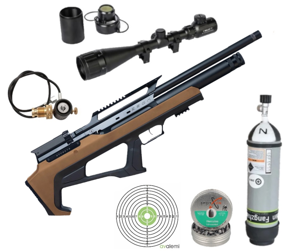 Huğlu Zeon Bronz Cerakote ( Lw Namlu ) Pcp Havalı Tüfek Seti