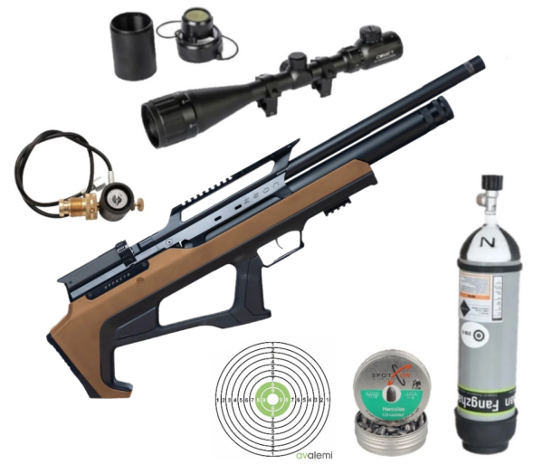 Huğlu Zeon Bronz Cerakote ( Lw Namlu ) Pcp Havalı Tüfek Seti