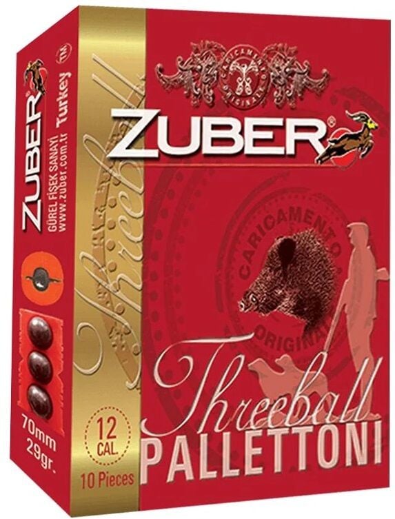 Zuber 12 Kalibre Threeball 3'LÜ Tek Kurşun