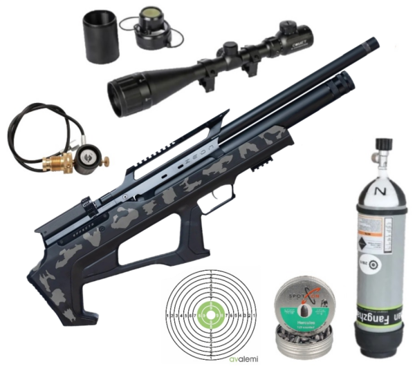 Huğlu Zeon Gri Cerakote ( Lw Namlu ) Pcp Havalı Tüfek Seti