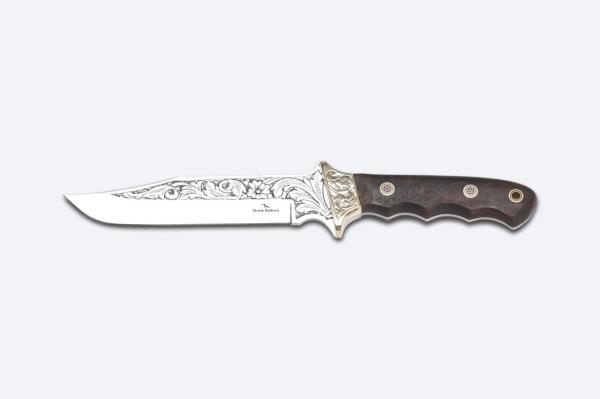 Bora 301 C Tiger Ceviz Saplı Gravürlü Bıçak