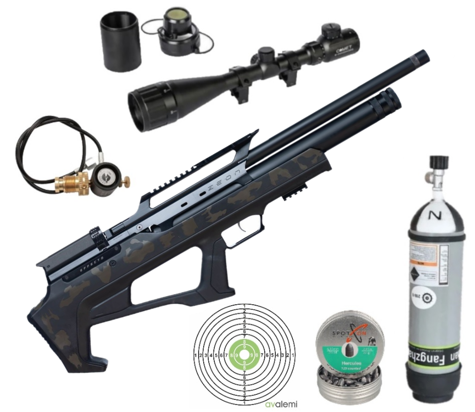 Huğlu Zeon Haki Cerakote ( Lw Namlu ) Pcp Havalı Tüfek Seti