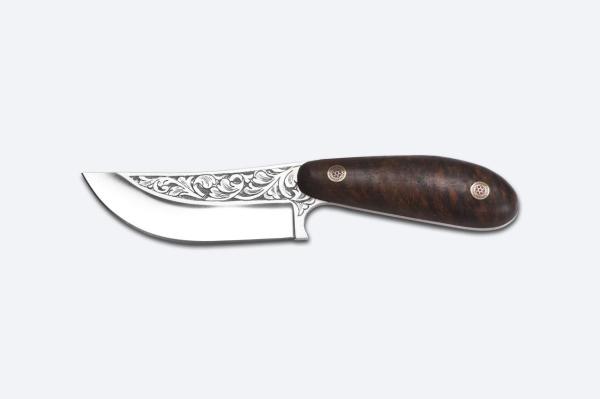 Bora 303 C Mini Yüzme Ceviz Saplı Gravürlü Bıçak