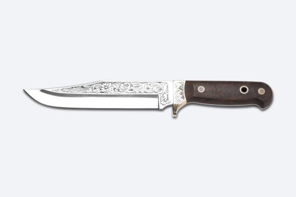 Bora 402 C Büyük Bowie Ceviz Saplı Gravürlü Bıçak