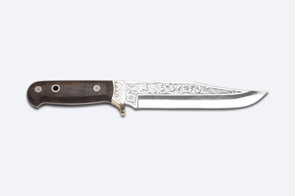 Bora 402 C Büyük Bowie Ceviz Saplı Gravürlü Bıçak