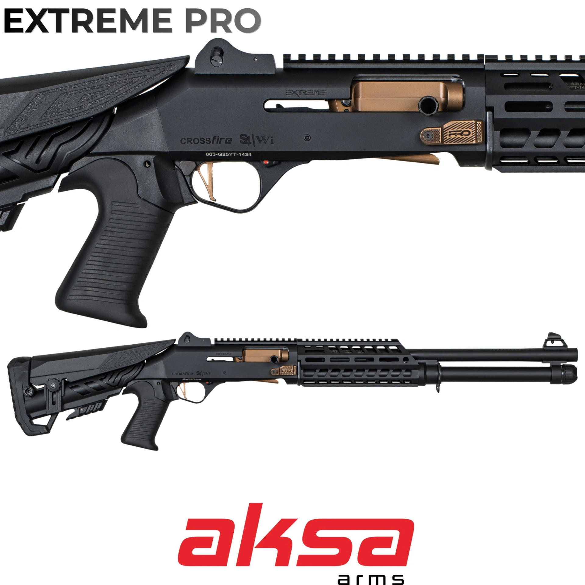 Aksa Crossfire S4 Extreme Pro Siyah Otomatik Av Tüfeği
