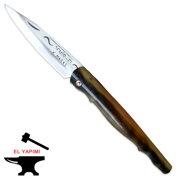 Demir-El Kemik Yılan Dili Çakısı Orta