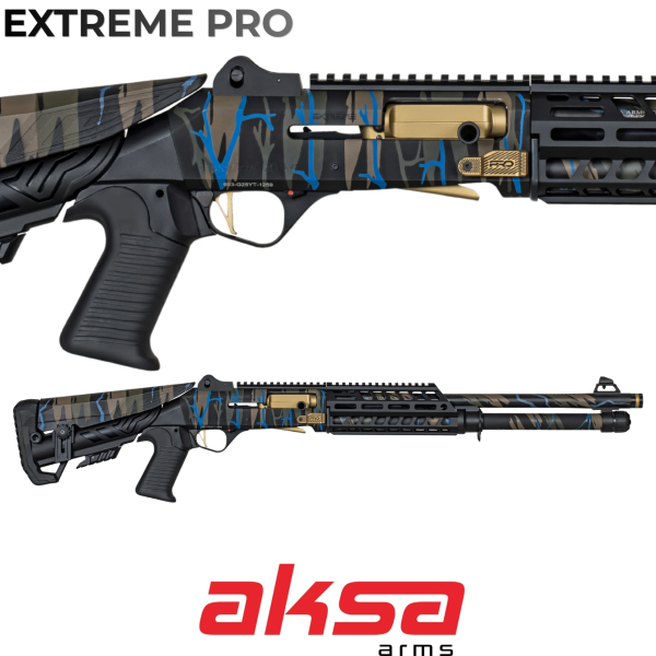 Aksa Crossfire S4 Extreme Pro Camo 3 Mavi Otomatik Av Tüfeği
