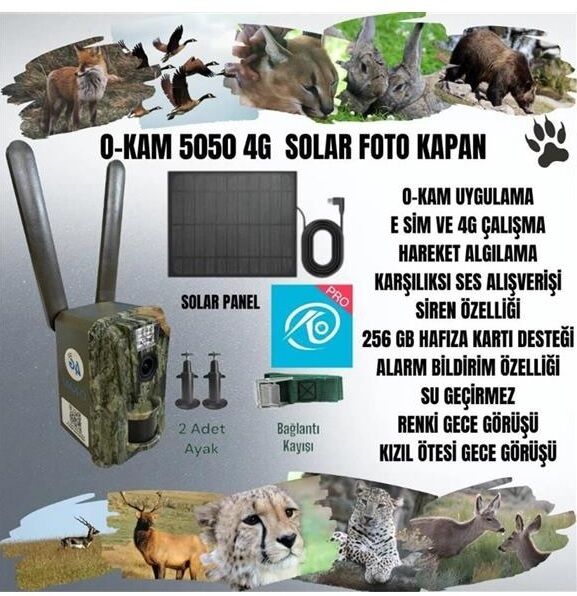 O-Kam 5050 4G Solar Fotokapan