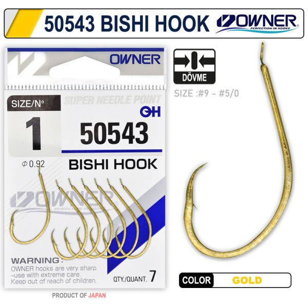 Owner 50543 Bishi Hook Gold İğne 1