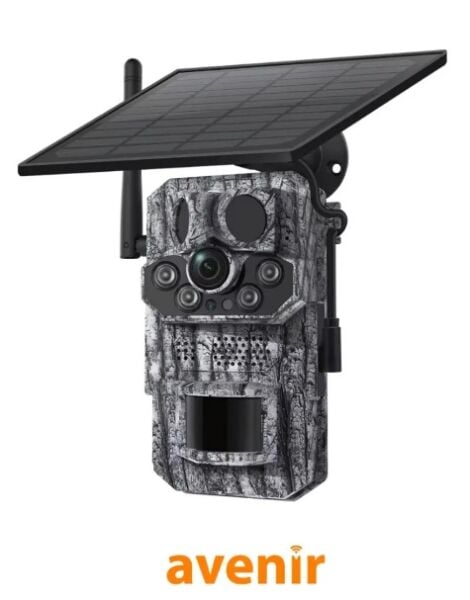 Avenir AV-S443H 3mp 4g Solar Panelli Gps Black Light Fotokapan Gece Görüşlü Sesli Kamera