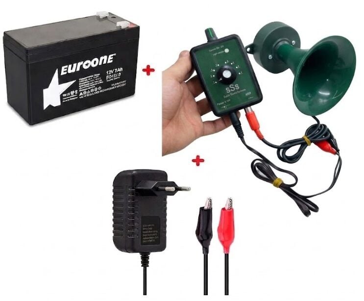 Bıldırcın Çulluk Kaz Keklik Ördek Teybi (8 Sesli) 12 Volt Akü Ve Şarj Adaptörü Seti