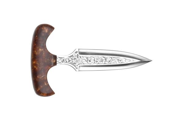 Bora Push Dagger Stabilize Saplı Gravürlü Bıçak