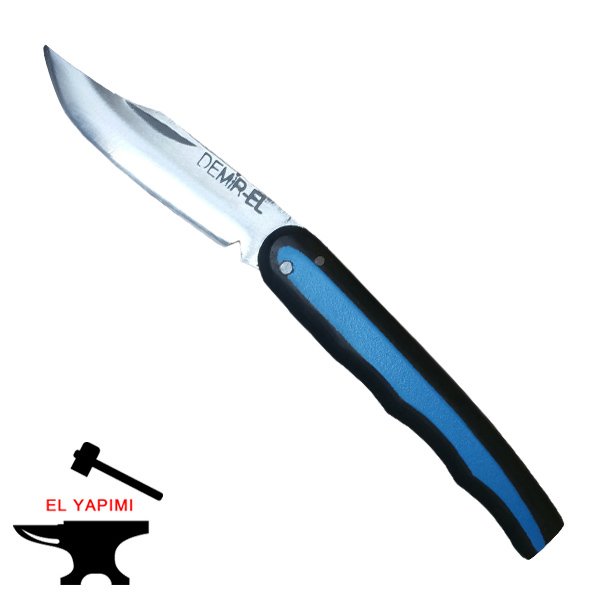 Demir-El Sert Kompakt Mavi Çakı Küçük