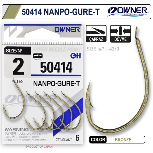 Owner 50414 Nanpo Gure-T Oxidized Gold İğne 1