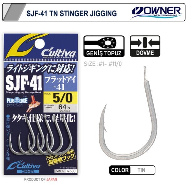Cultiva SJF-41 11699  Stinger Jigging Jig İğnesi 7-0