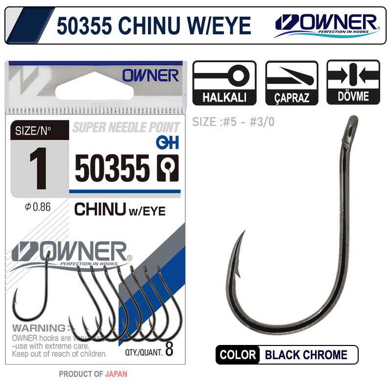 Owner 50355 Chinu W/ Eye Gun Black İğne 1