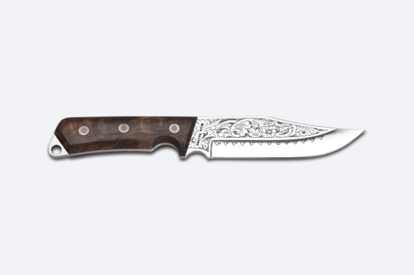 Bora 415 C Küçük Jungle Ceviz Saplı Gravürlü Bıçak