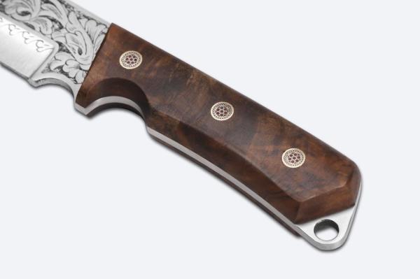 Bora 415 C Küçük Jungle Ceviz Saplı Gravürlü Bıçak