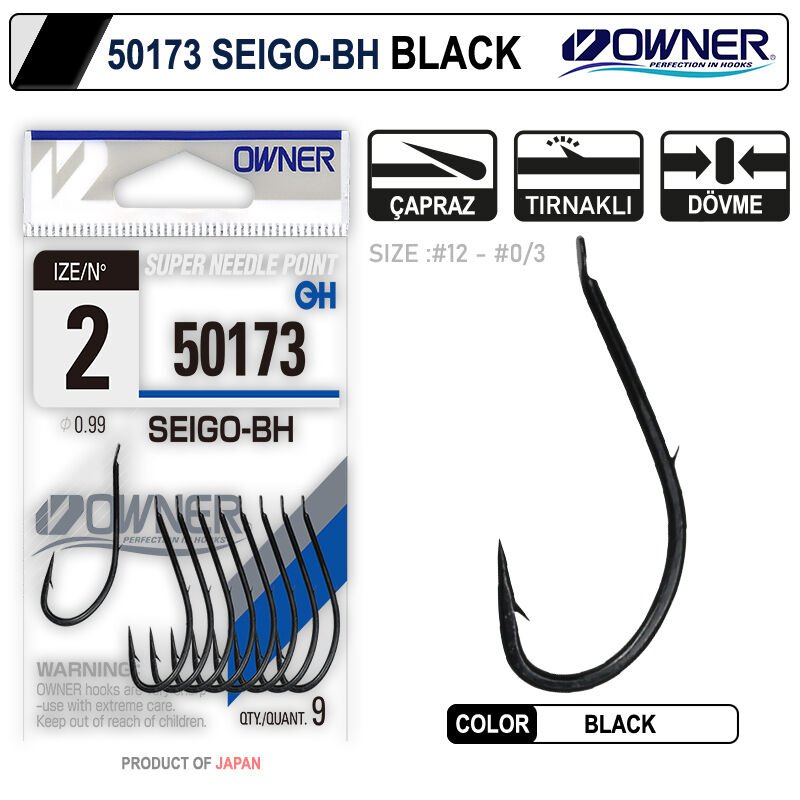 Owner 50173 Seigo-Bh Black İğne 8