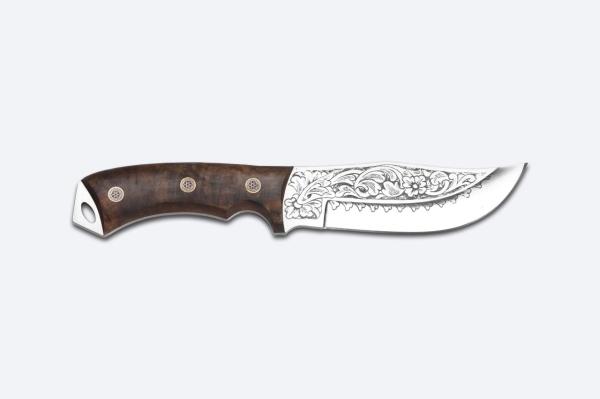 Bora 427 C Puma Ceviz Saplı Gravürlü Bıçak