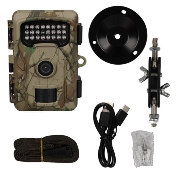 Powermaster RF06 20MP 24 Led PIR Sensörlü 2.0   Renkli Lcd Ekran 128GB SD Kart Destekli Fotokapan Kamuflaj Kamera