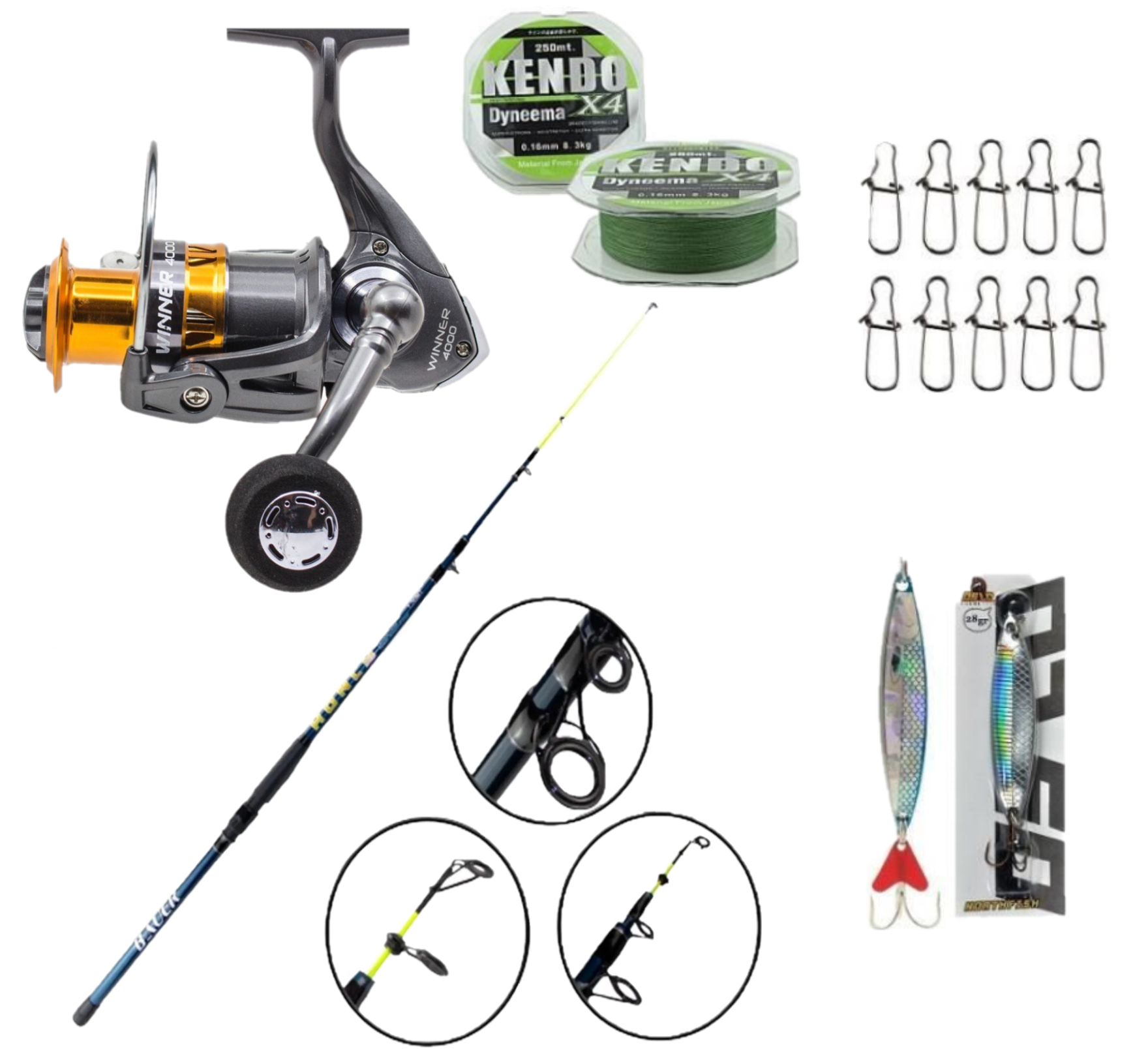 Bauer Honly 165 Boa. Tekne Kamışı 100-200 Gr Remixon Winner 4000 Olta Makinesi Tekne Olta Seti