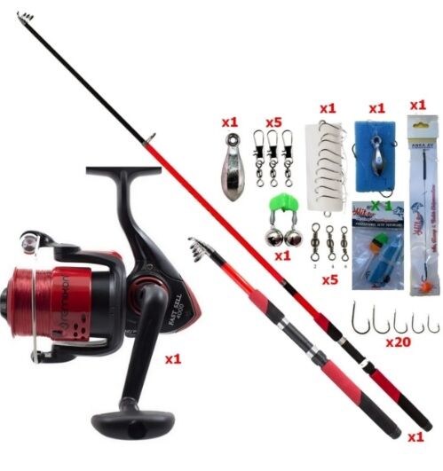 Remixon Fast Sell 4000 Kırmızı Makine  & 300 CM Olta Kamışı Seti