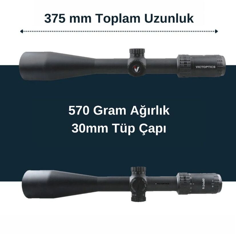 Victoptics S4 6-24x50 SFP Tüfek Dürbünü OPSL-17