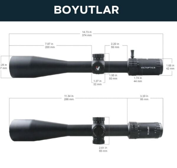 Victoptics S4 6-24x50 SFP Tüfek Dürbünü OPSL-17